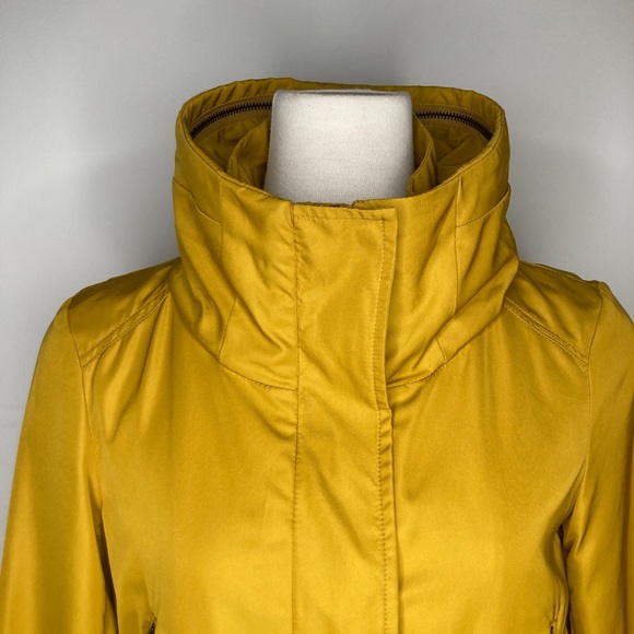 Zara mustard peplum rain coat XSM - Picture 9 of 10